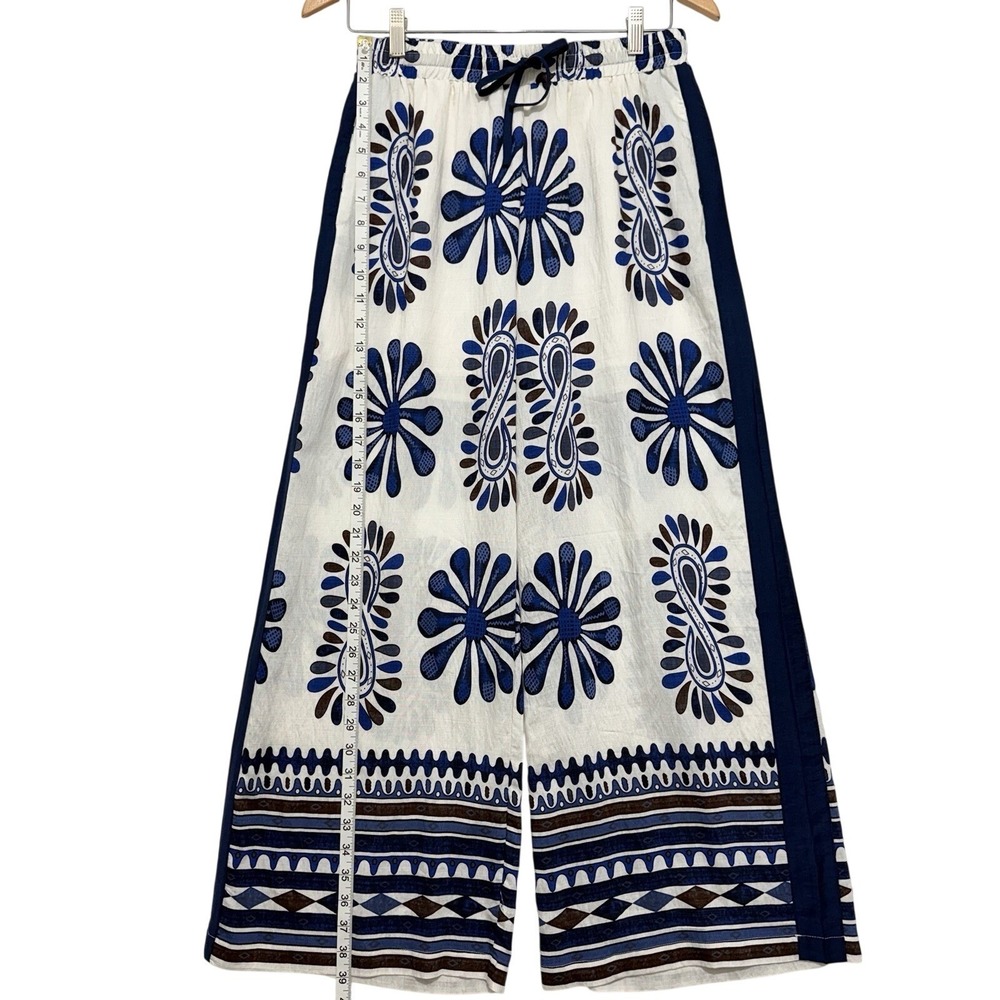 UMGEE Lightweight Pants S Wide Leg Baggy Boho Lagenlook Beach Pull On Resortwear - Picture 8 of 10